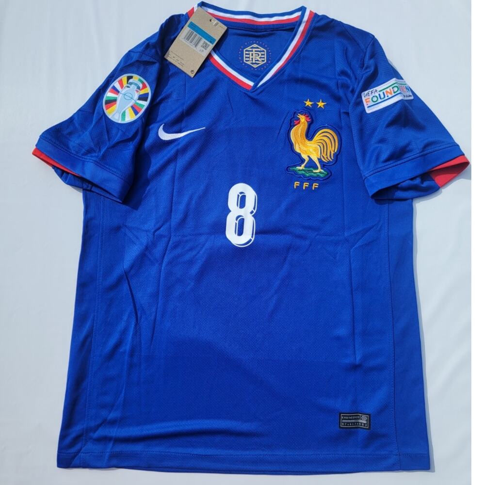 France 2024-25 Aurelien Tchouameni Home # 8 Nike Jersey Size M New